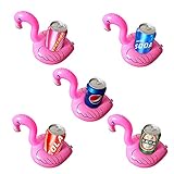 kuaetily Aufblasbarer Getränkehalter, Flamingo Getränkehalter Aufblasbare Pool Coasters Badespielzeug Getränk Untersetzer für Bier Getränke Saft, 5 Stück