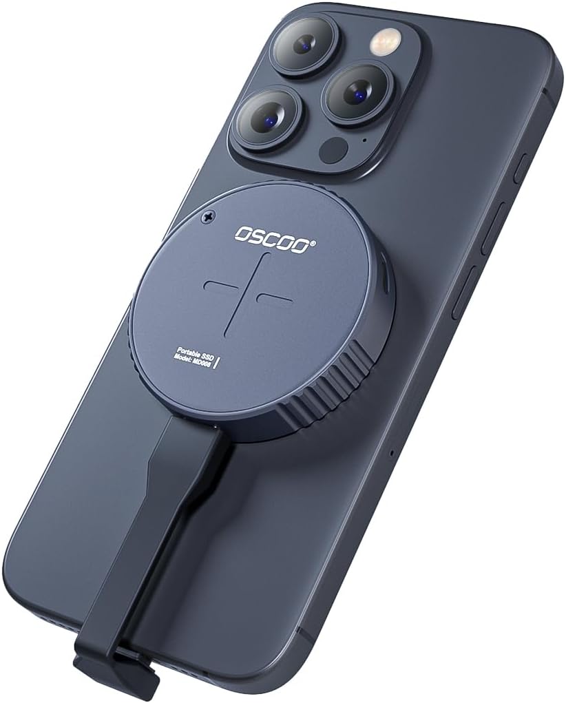 1TB Magnetic Portable SSD – USB 3.2 Gen2 Type-C External Solid State Drive, Up to 1000MB/s, Compatible with USB-C iPhone 15/16 Series, Android phone, Tablets, Laptops, Desktops, Game Consoles