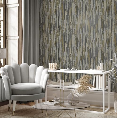 Vymura Gianni M95699 Vinyltapete, einfarbig, schwer, Anthrazit, Taupe