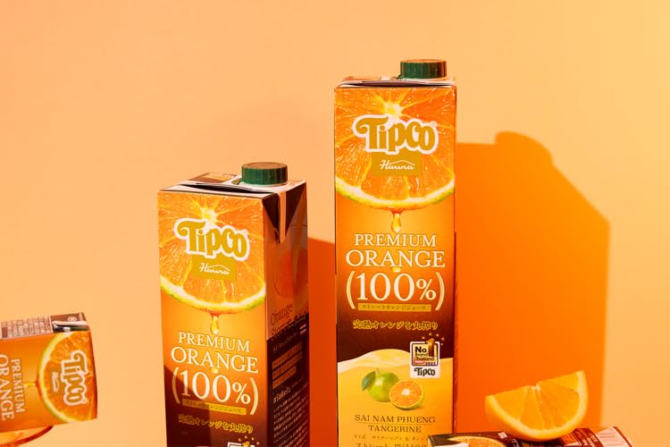 Amazon.co.jp: Tipco プレミアムオレンジ100％ストレートジュース1L×12