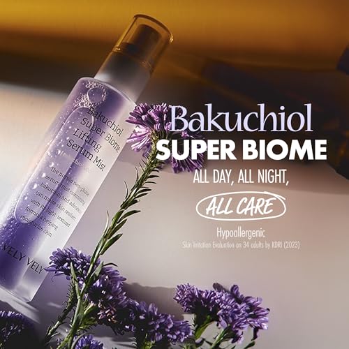 Vely Vely Bakuchiol Super Biome Lifting Face Serum Mist - Dual-Phase Bakuchiol Serum Face Mist Hydrating Spray For Firmer, Bouncier Skin - Gentle Lightweight Day Night Korean Facial Mist thumb #1