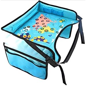Kids Travei Tray, Toddler Seat Activity Tray, Art Supplies Storage Pockets