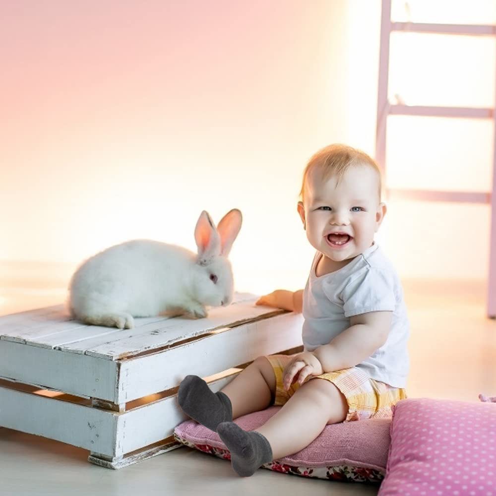 GENTABY Jungen Mädchen Söckchen - Unisex Kleinkind Schwarz Weiß Grau Low Cut Socken - 25 Paar für 0-13 Jahre Kleinkind Neugeborene Schule Strapazierfähige Socken