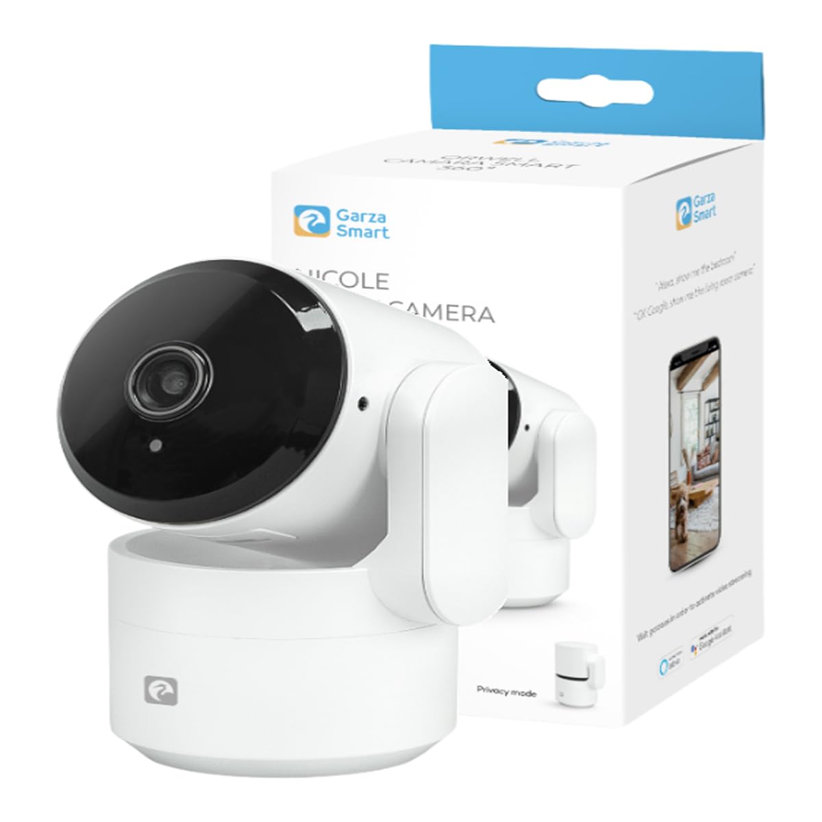 Garza Smart – 2.4 GHz Wifi Smart Security and Alarm System Kit with 1080p 360º Camera for Home, Siren 120 dB, Motion Sensors and Opening Doors/Windows, Voice Control/App.