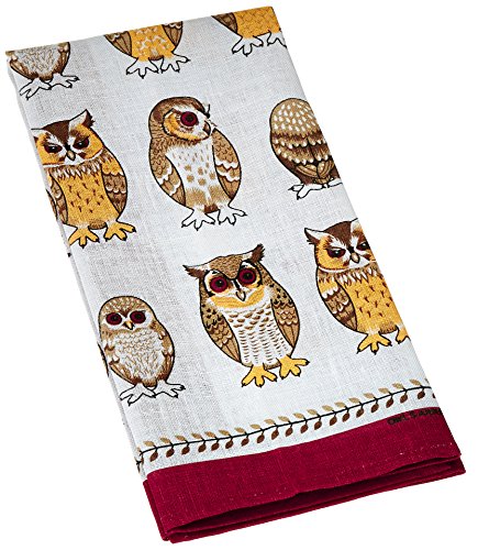 Ulster Weavers Owls Arrived Linen Tea Towel