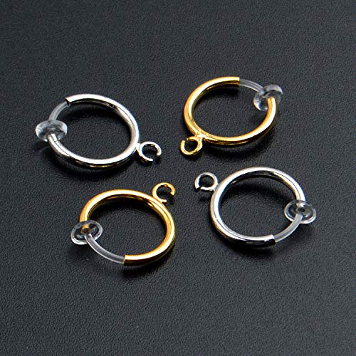 Convertidores para aretes clip-on, 20 piezas, color plata y dorado miniatura 5