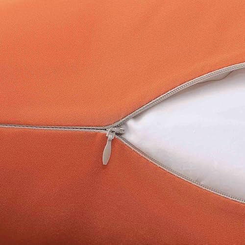 Lot 2 Housses Coussin Imperméables 40x40 Orange Avalune