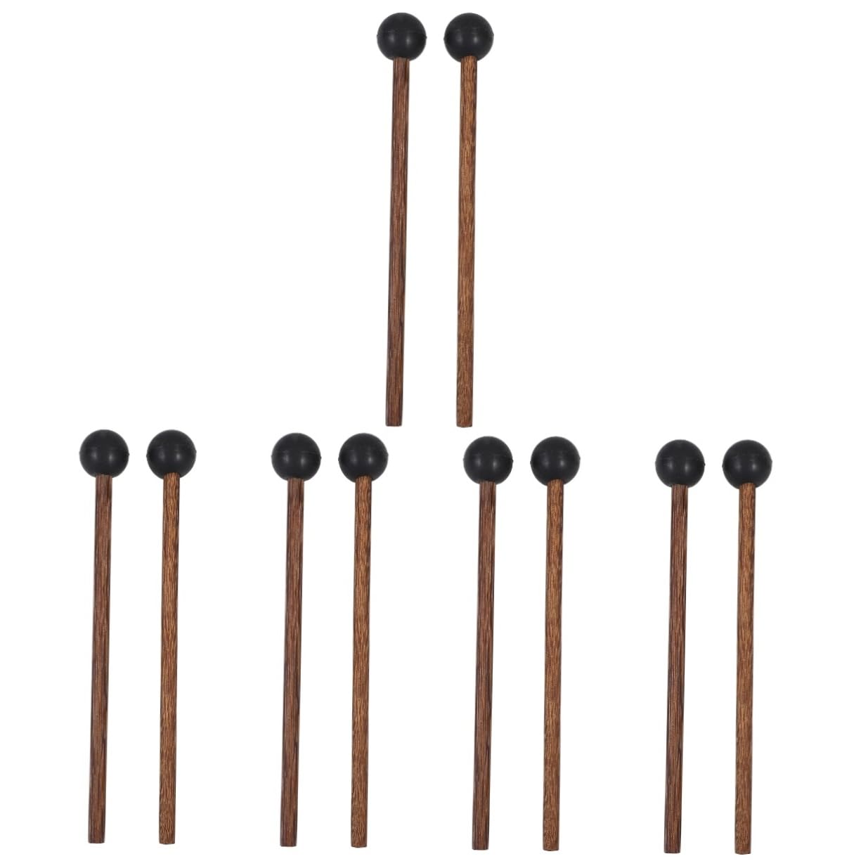 VICASKY 5 pares de mango de madera xilófono duradero para instrumentos de percusión baquetas ergonómicas para xilófono marimba y más cómodo y duradero