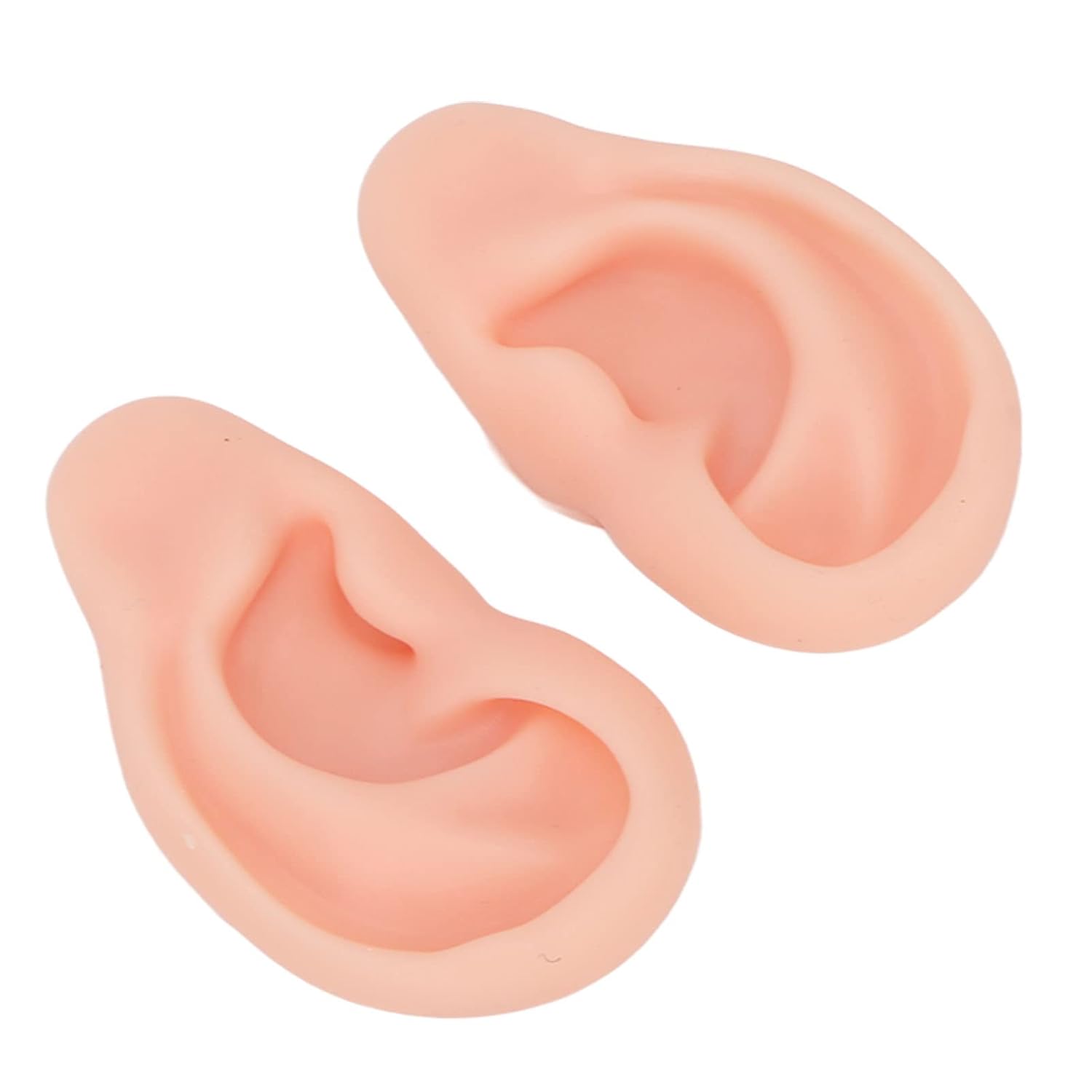 Silicone Ear Model 1 Pair Soft Ear Model, Human Ear Model Flexible Fake Ear Simulation Ear Model for Earrings Display Ear Piercing Exercise Display Props, Realistic Body Ear - Image 8