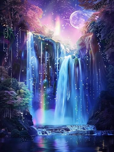 Peinture diamant cascade pour créer une décoration murale zen dans votre salon ce weekend