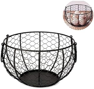 Fruit Basket, Wrought Iron Egg Basket, Fruit Vegetable Egg Storage Basket, Metal Egg Storage Container Holder, Modern Stainless Steel Wire Design Egg Dispenser Kitchen Living Room Supplies