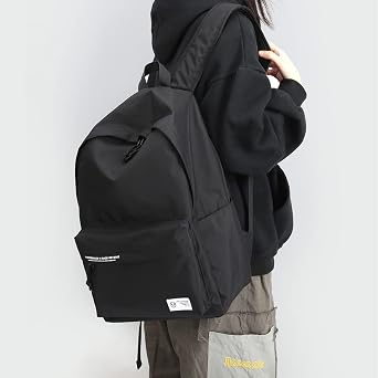 Rucksack, Business Backpack, Popular for High School Students, Large Capacity, For School, Men's, Women's, Plain, Girls, For Work, Travel, Lightweight, 15.6 Inches