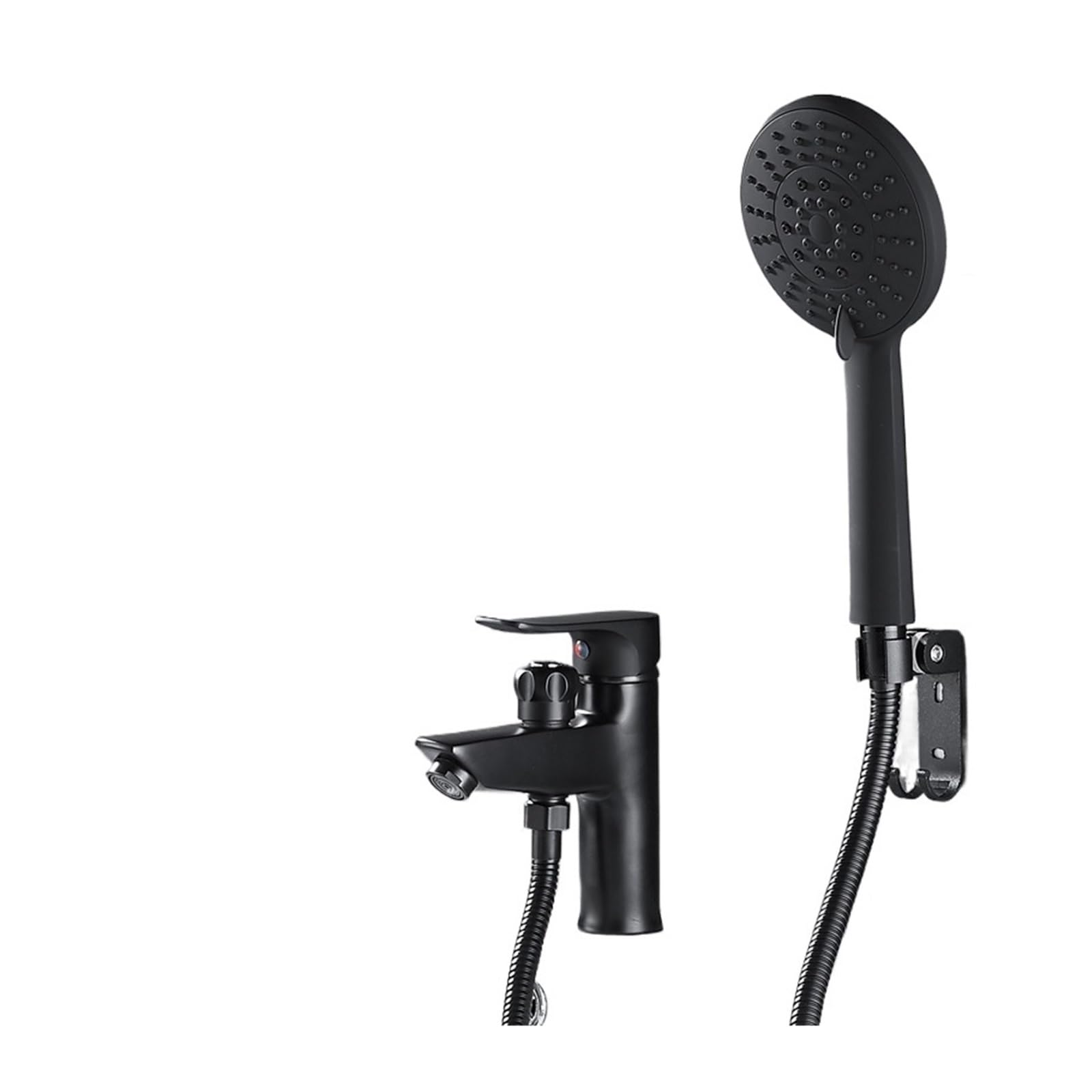 Robinet de lavabo de salle de bains en laiton noir au design haut de gamme