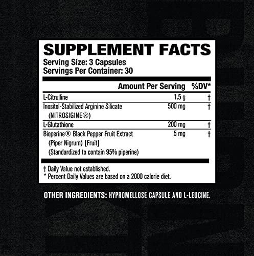 N.O. XT Nitric Oxide Supplement with Nitrosigine L Arginine & L Citrulline for Muscle Growth, Pumps, Vascularity, & Energy - Extra Strength Pre Workout N.O. Booster & Muscle Builder - 90 Veggie Pills - Image 3