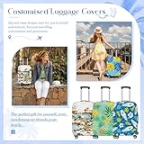 Personalised Suitcase Cover with Face Photo, Custom Suitcase Covers Protectors, Luggage Covers for 18-32" Suitcases, Funny Personalised Luggage Cover Perfect for Travel Business Family and Friends (B) - Image 3