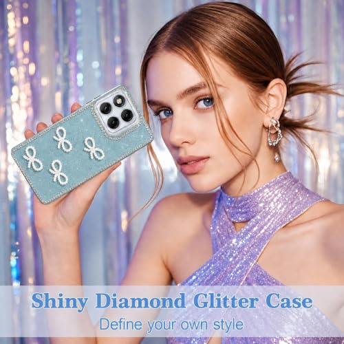 Image of DIZORO for Motorola Moto Edge 70 Fusion 5G Back Cover,Cute Bow Tie Aesthetic Phone Case,Trendy Slim Hard IMD Shockproof Protective Bumper Designer Phone Back Cover for Women Girls Pine