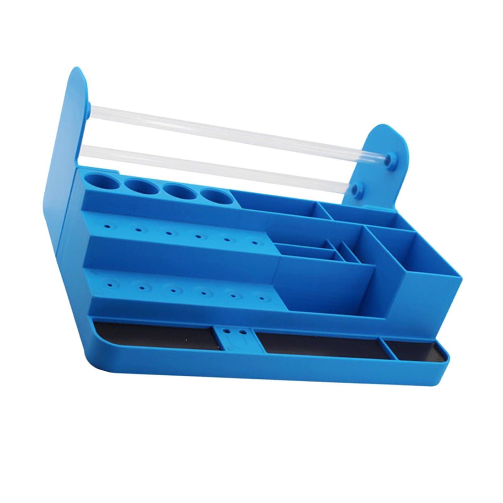 Henygen Blue Professional Antislip Tool Tray Organizers For Screwdrivers Abs Storage Rack Compact Design For Garage Workbench Nonslip Base Tool Storage Tray