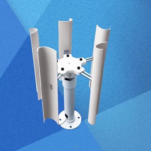 Aerogenerador Vertical 12 Voltios Turbina Eólica para Casa de 5 Palas for el Hogar sin Ruido Generador de Imán Permanente Trifásico Portátil for en el Hogar
