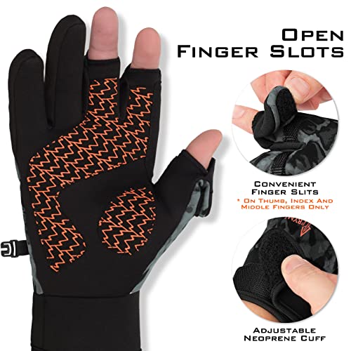 KastKing Mountain Mist Fishing Gloves – Cold Winter Weather Fishing Gloves – Fishing Gloves for Men and Women – Ideal as Ice Fishing, Photography, or Hunting Gloves(Blackout, X-Large) by KastKing - Image 4