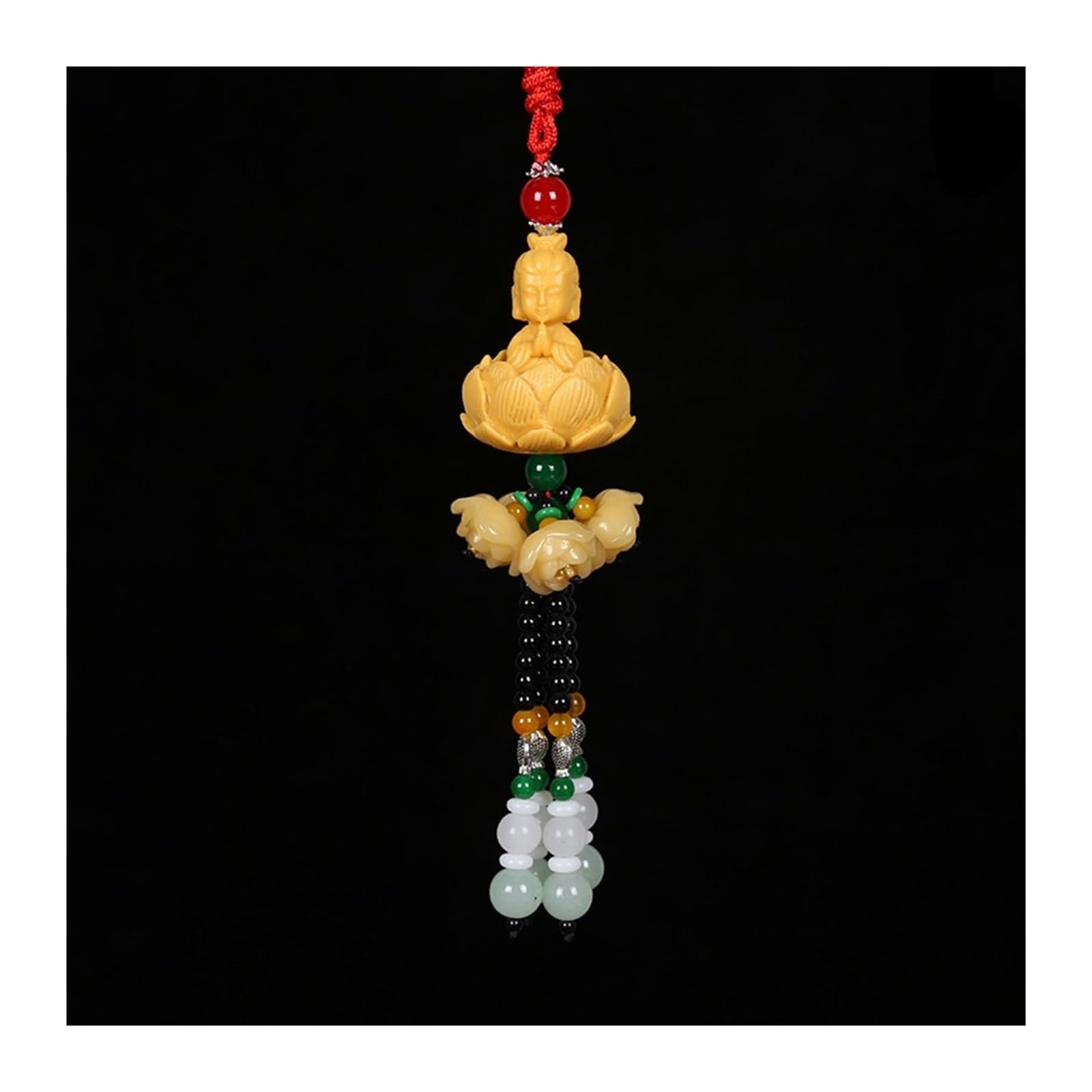 Chinese Style Resin Car Pendant - Buddha Rearview Mirror Charm(Color 1)