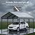 HOMZOLVA 10x15 FT Metal Carport Heavy Duty with 132° Anti-Pooling Roof