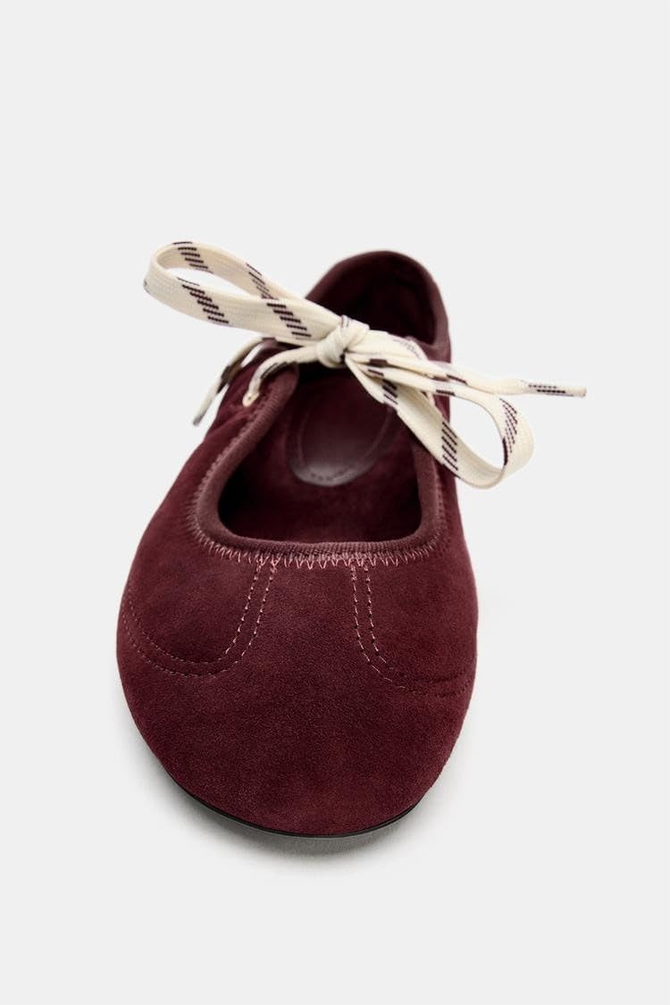 Women's Ballet Flats for Women with Bow, Comfortable Round Toe with Cross Straps, Slip On Mary Jane Ballerina Flats Shoes - Image 7