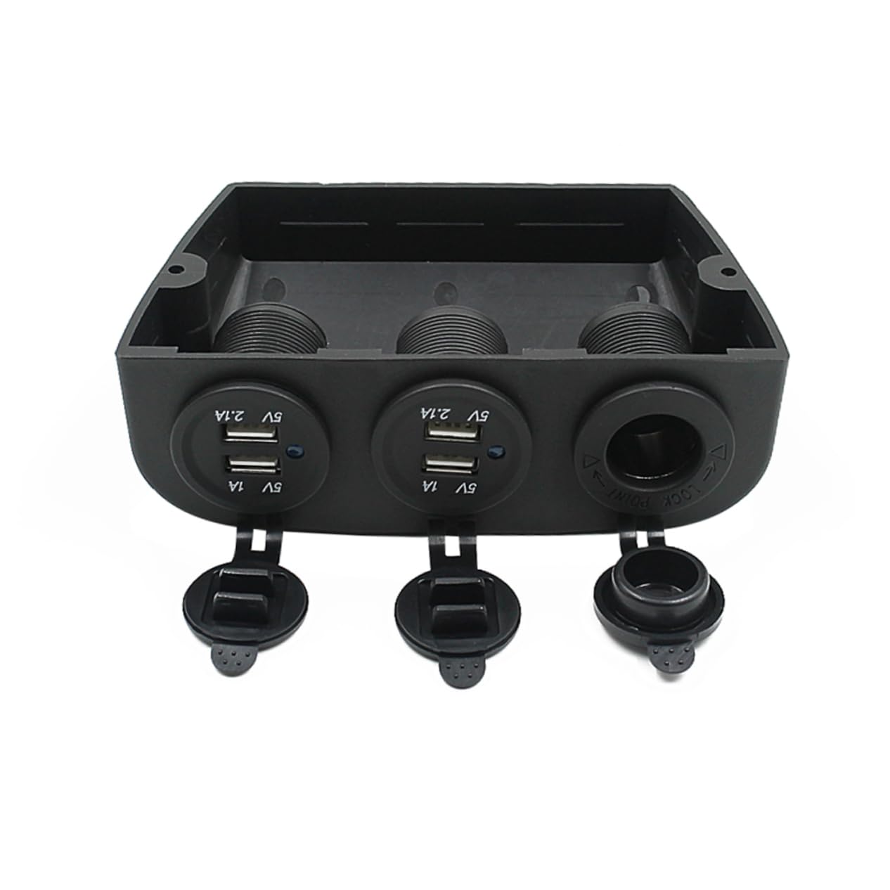 Uonlytech Adattatore Accendisigari Auto con 4 Porte USB 5v 3.1a con Indicatore di Tensione 12-24v per Smartphone Gps