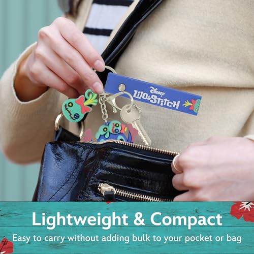 Image of Disney Stitch Keychain, Scrump Charm Wristlet with Key Ring