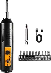 Conjunto de Parafusadeira Elétrica Alta Precisão Ferramenta Multifuncional Reparo Eletrônico com Carregamento USB Bateria Recarregável Indicador Múltiplas Proteções Porta Universal para Celulares Comp