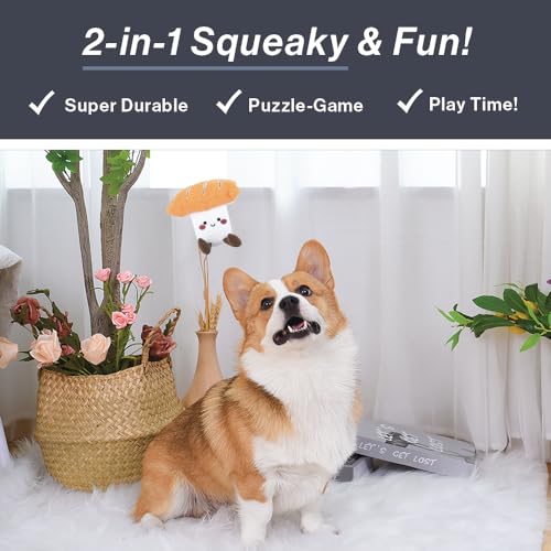 HugSmart - Sushi Dog Toy | 3-Pack Squeaky Soft Plush Dog Toys for Small and Medium Dogs (Salmon, Tamago, Tuna) Puppy Toys for Teething, Interactive Fetching Dog Toy - Image 3