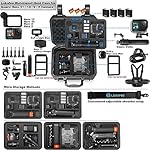 Lekufee-Waterproof-Hard-Case-Compatible-with-Gopro-Hero-111098Gopro-VoltaMedia-ModCreator-EditionWaterproof-Action-Camera-and-AccessoriesCase-OnlyIncludes-Shoulder-Strap