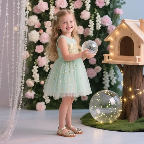 Image of Flaryzone Girls Sandals Closed Toe Summer Flats Dress Sandals Shoes Toddler /Little Kid