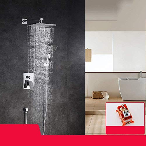 Ensemble de douche avec douchette à main LWX au design moderne en cascade