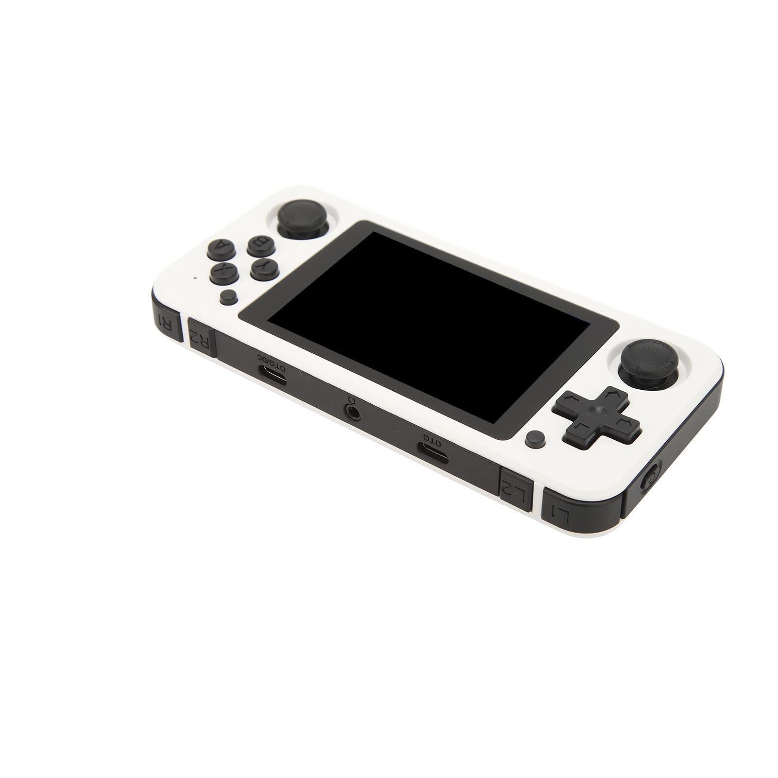 Acouto RG351P Handheld-Spielekonsole Verschiedene Spiele Hochauflösende Retro-Gaming-Maschine 64G Lila Als Unterstützt Spiele Vibrierend Gebaut Viele Dieser Verschiedenen Konsolen Perfekt (White)