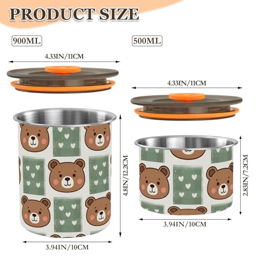 Contenedor para café DOMIKING acero inox 900 ml miniatura 2