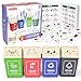 Lihgfw Müll Sortierspielzeug, Mini Mülleimer für Kinder, Puzzles, Tischplatten Requisiten für Jungen und Mädchen, Kindergarten, Früherkennung, Umweltbewusstsein, Gewohnheit Gebäude
