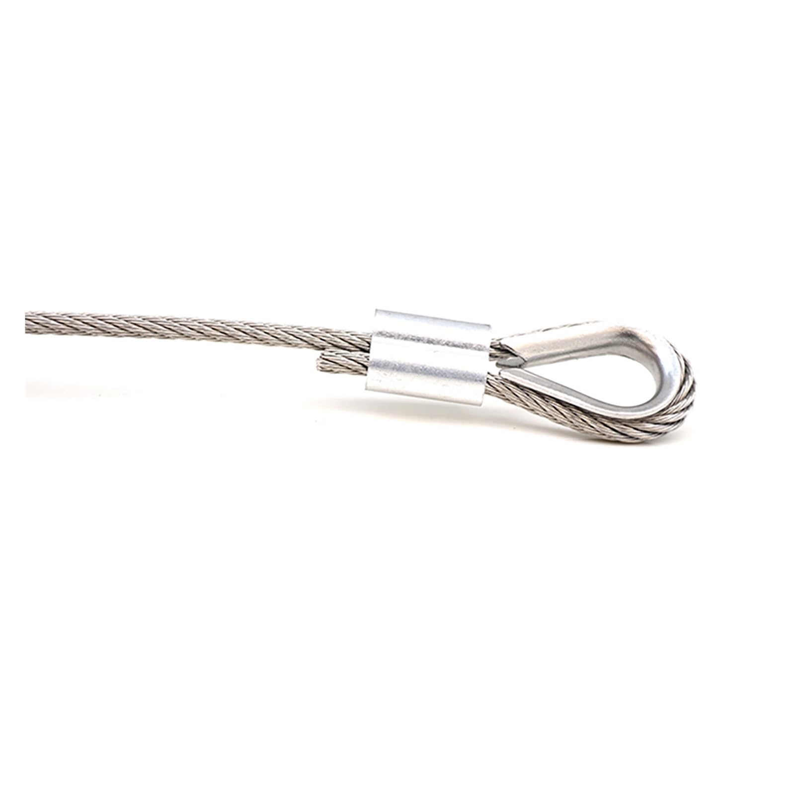 Clip con manicotto a crimpare in alluminio, Manicotti di fissaggio for cavi in ​​acciaio e alluminio, doppio foro, forma 8, argento, diverse misure(M12)