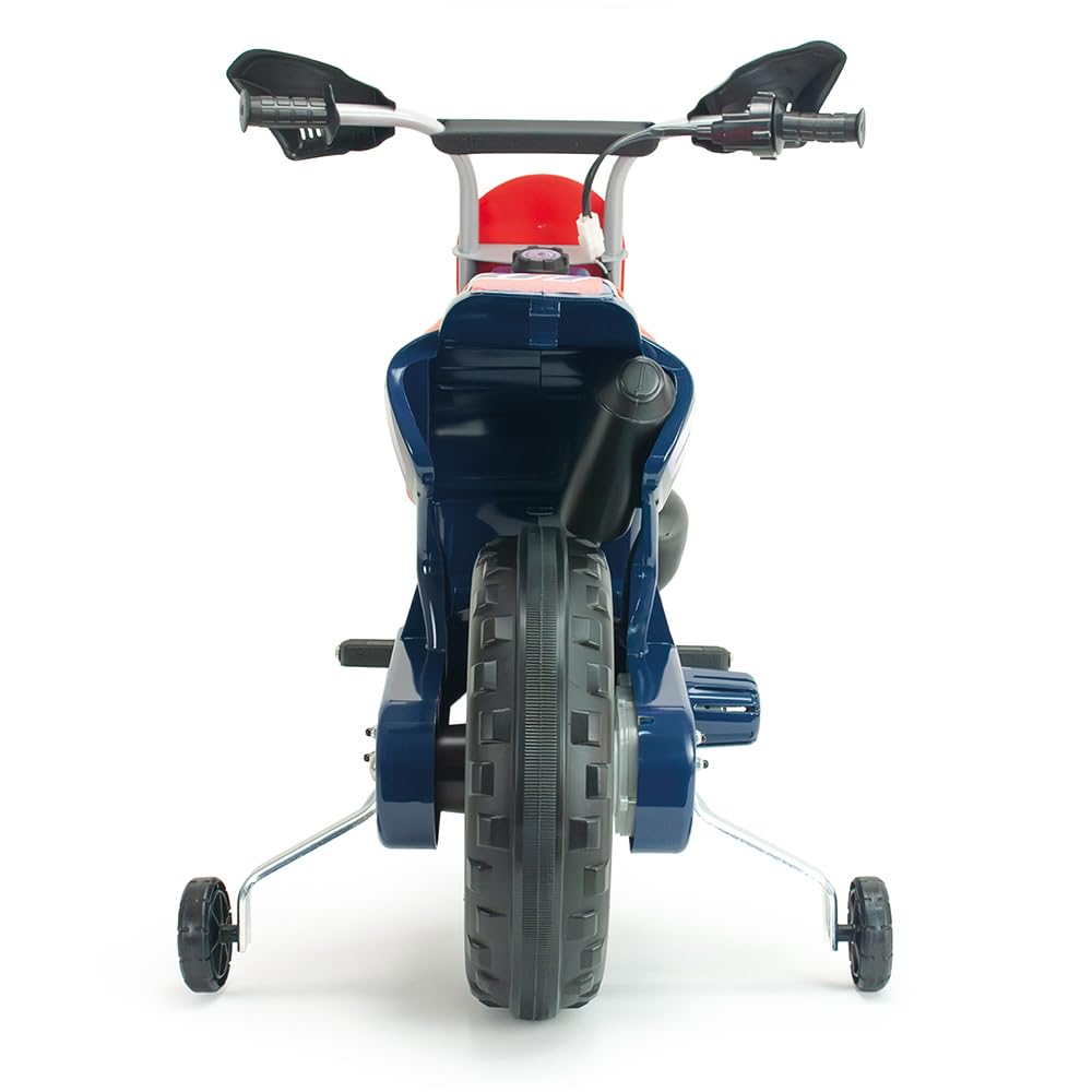 Moto électrique pour enfants 3 ans 4 ans 5 ans Repsol 6 V Bleu – Moto à batterie pour enfants avec roues de soutien - Poignée d'accélérateur - 5-6 km/h – INJUSA