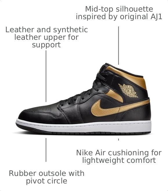 Image of Nike Men's Air Jordan 1 Mid Sneaker