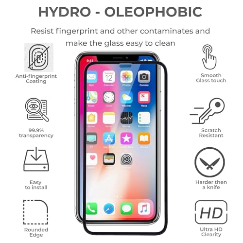 Image of Tempered Glass Screen Protector Compatible for iPhone 11 Pro Max /XS Max (6.5 Inch) | 9H Hardness Screen Guard | Edge to Edge Full Coverage | HD Clear Anti Scratch | Pack of 2