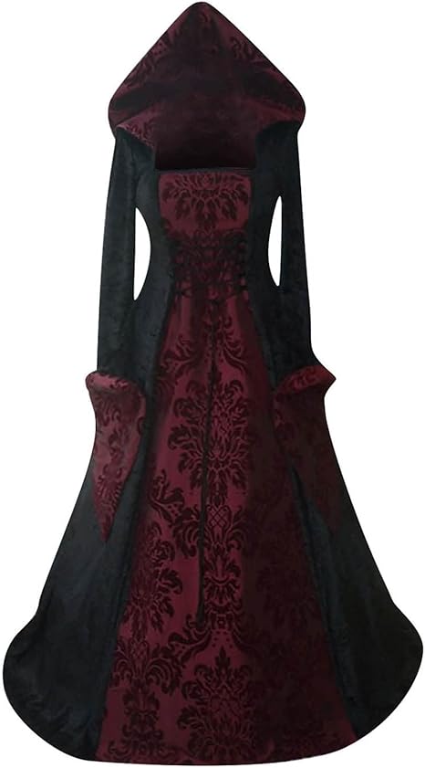 OIOLOYJM Renaissance Costume Women Medieval Sexy Plus Size Witch Vampire Gothic Halloween Costumes Woman 2025 Clothes Dresses