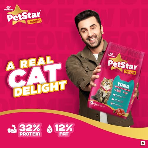 Image of Mankind PetStar Kitten Cat Food - Tuna Flavour (400g) | Complete & Balanced Nutrition for Healthy Growth, Digestive & Hairball Care