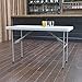 Flash Furniture Elon 4' Rectangular All-Occasion Plastic Folding Event Table, Folding Banquet Table for Indoor/Outdoor Events, White