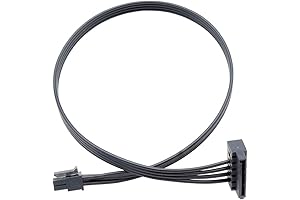 HDD SATA Power Cable SATA 15 Pin to Mini 6 Pin Motherboard ATX Adapter