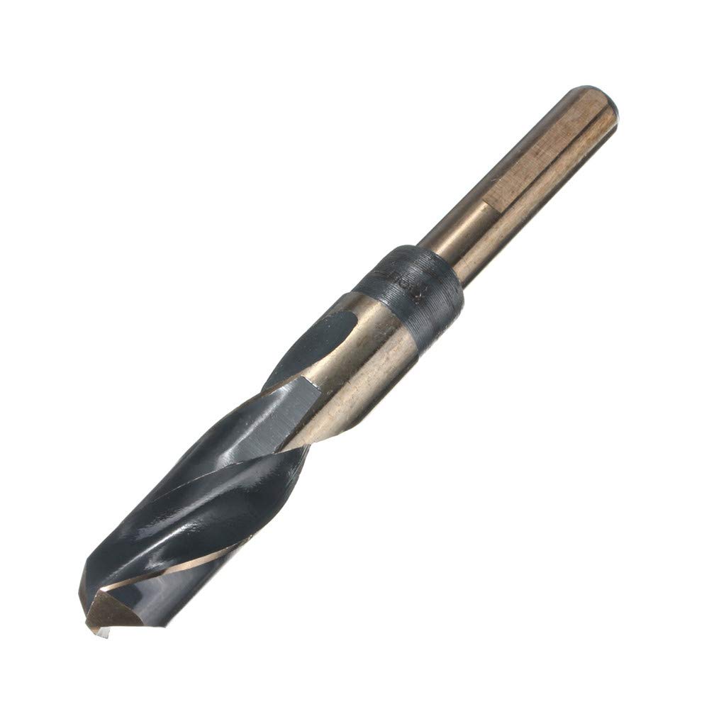 Juego de brocas helicoidales Hss 4241 de vástago de 1/2 pulgada, 8 piezas, 9/16 a broca helicoidal de 1 pulgada para metal de madera - 1#