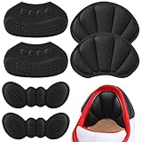 Heel Grips Liner Cushions Inserts for Loose Shoes, Prevent Heel Slip and Blister Pads for Men Women Shoe Too Big, 2PCS-Black+2PCS-Black+2PCS-Black