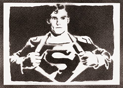 moreno-mata Superm. Poster Superhéroes Graffiti Hecho a Mano Regalos Originales para Hombre y Mujer...