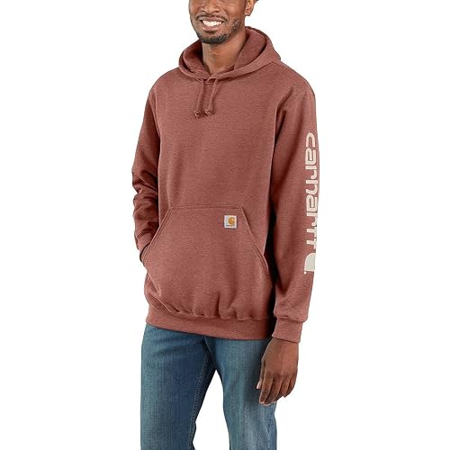 Carhartt Men's Loose Fit Midweight Logo Sleeve Graphic Sweatshirt Closeout
