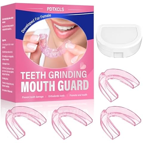 Mouth GuAR_d for Clenching Téeth at Night, Professional &Comfortable 4pcs Night GuAR_ds for Teeth Grinding with Hygiene Case Set-66 Cover