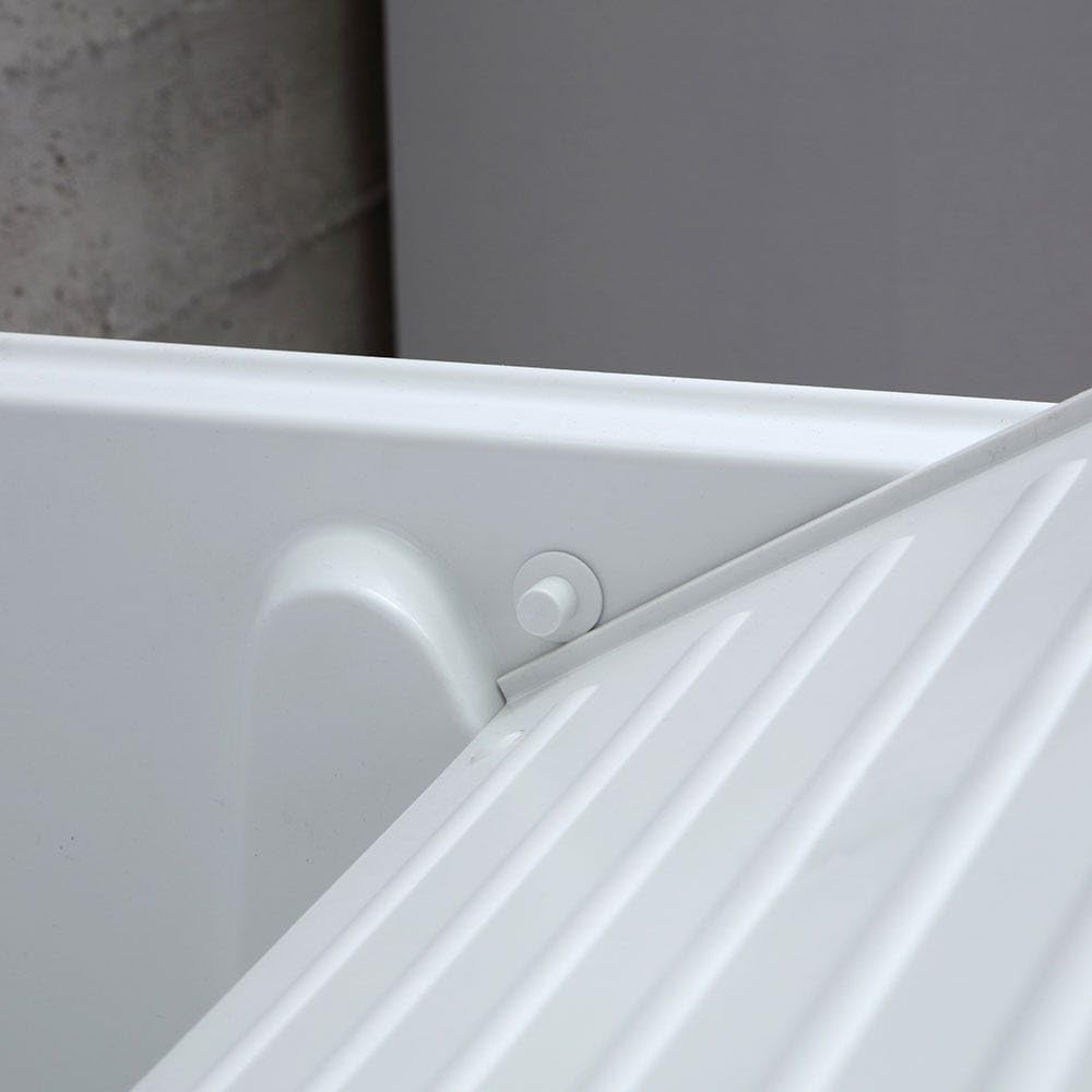 Kiamami Valentina - Mueble lavadero 50 cm blanco con tabla de lavado extraíble |Pratico